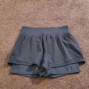 Spanx Get Moving Shorts Two Layer  Stretch Pocket Slimming Support Size Large